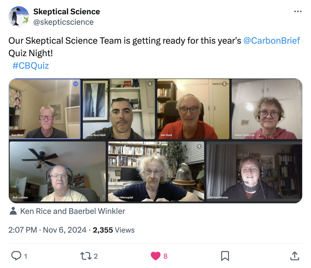 Skeptical Science on X: Our Skeptical Science Team is getting ready for this year's CarbonBrief
Quiz Night!